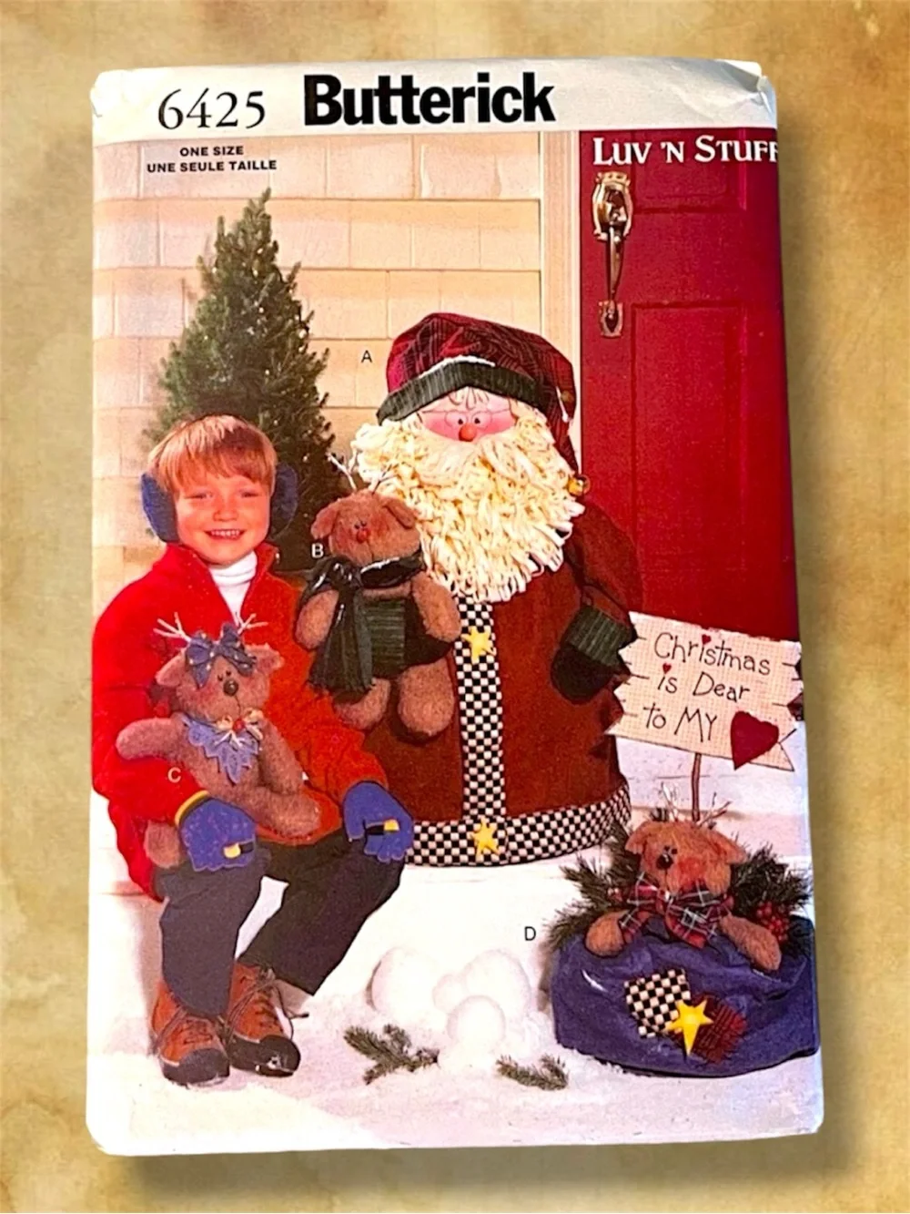 Lot of 3 Vintage Butterick Christmas Craft Patterns Uncut 1999–2001
